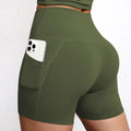 Shorts Fitness Feminino Cintura Alta com Bolsos