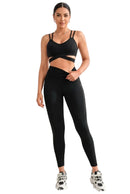 Legging Fitness Feminina Cintura Alta — Bolsos e Tecido Flexível