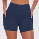 Shorts Fitness Feminino Cintura Alta com Bolsos