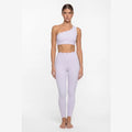 Conjunto Feminino 2 Peças Rosa Bailarina Elegante com Ombro Único, Renda nas Costas