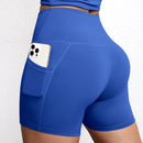 Shorts Fitness Feminino Cintura Alta com Bolsos