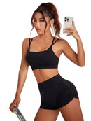Shorts Fitness Feminino Seamless – Cintura Confortável