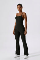 Conjunto Fitness Feminino com Legging Flare e Top Cropped