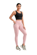 Legging Fitness Feminina Cintura Alta — Bolsos e Tecido Flexível