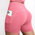 Shorts Fitness Feminino Cintura Alta com Bolsos
