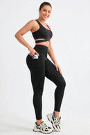 Legging Fitness Feminina Cintura Alta — Bolsos e Tecido Flexível