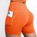 Shorts Fitness Feminino Cintura Alta com Bolsos