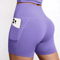 Shorts Fitness Feminino Cintura Alta com Bolsos