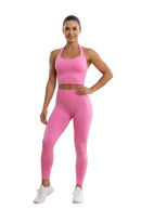 Top Fitness Feminino Halter WX985 — Costas Abertas