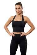 Top Fitness Feminino Halter WX985 — Costas Abertas