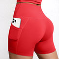 Shorts Fitness Feminino Cintura Alta com Bolsos