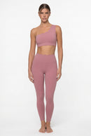 Conjunto Feminino 2 Peças Rosa Bailarina Elegante com Ombro Único, Renda nas Costas