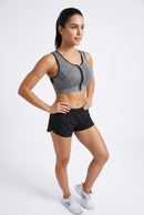 Top Fitness Feminino Plus Size ALIKIKI — Fechamento Frontal e Bojo