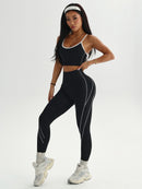 Conjunto Fitness Feminino Seamless — Top e Legging